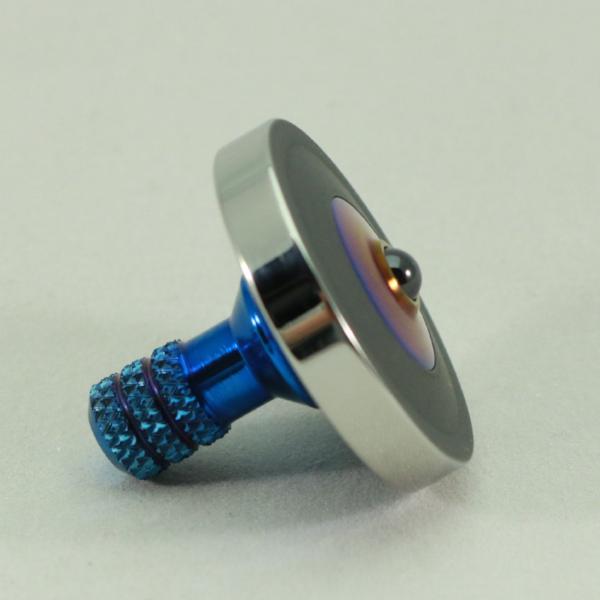 Blacked out and polished stainless steel with a heat anodized titanium spindle #10 - Kemner Design