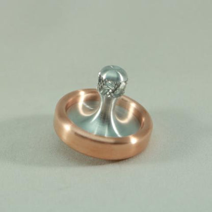 Copper and Aluminum Dynamo Spinning Top with a Super Grip Stem