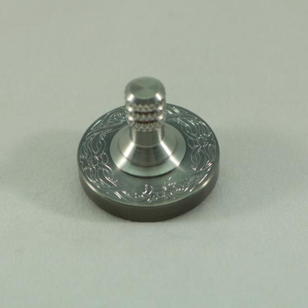 Two Step - Engraved Gunmetal and Brushed Stainless Step Spinning Top
