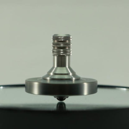 Two Step - Engraved Gunmetal and Brushed Stainless Step Spinning Top - Kemner Design