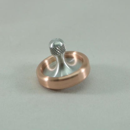 Dynamo - Copper and Aluminum Spinning Top w/ Knurled Grip Spindle & Ceramic Bearing - Kemner Design