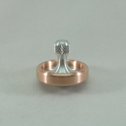 Dynamo - Copper and Aluminum Spinning Top w/ Knurled Grip Spindle & Ceramic Bearing - Kemner Design