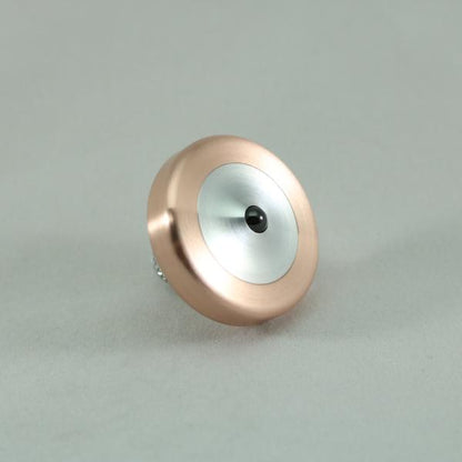 Dynamo - Copper and Aluminum Spinning Top w/ Knurled Grip Spindle & Ceramic Bearing - Kemner Design