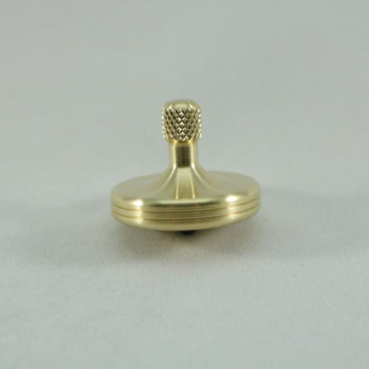 S2 - Brushed Brass Spinning Top - Kemner Design