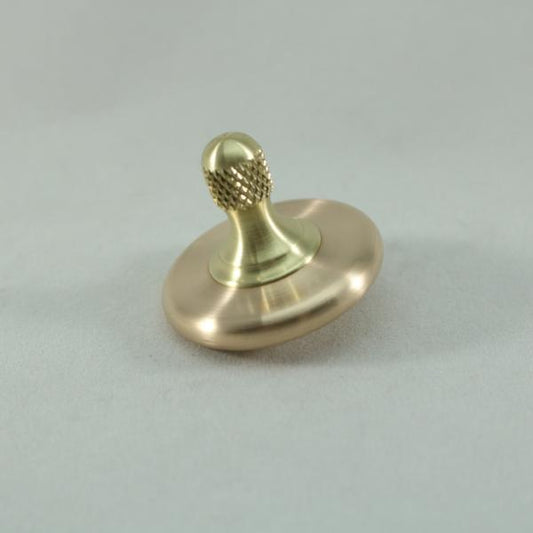 M3 - Brushed Phosphor Bronze and Brass Spinning Top Knurled