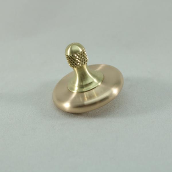 M3 - Brushed Phosphor Bronze and Brass Spinning Top Knurled