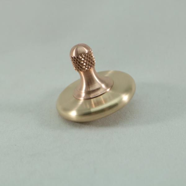 M3 - Brushed Phosphor Bronze and Copper Spinning Top Knurled