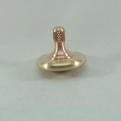 M3 - Brushed Phosphor Bronze and Copper Spinning Top Knurled - Kemner Design