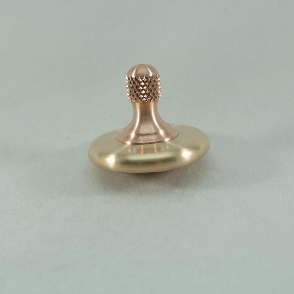 M3 - Brushed Phosphor Bronze and Copper Spinning Top Knurled