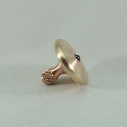 M3 - Brushed Phosphor Bronze and Copper Spinning Top Knurled - Kemner Design