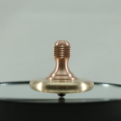 M3 - Brushed Phosphor Bronze and Copper Spinning Top Knurled - Kemner Design