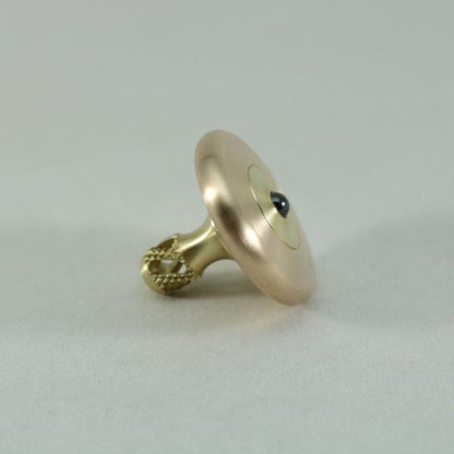 M3 - Brushed Phosphor Bronze and Brass Spinning Top Super Grip - Kemner Design