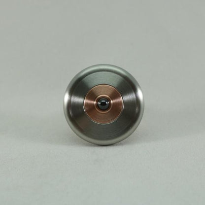 M3 - Brushed Stainless Steel and Copper Spinning Top Super Grip - Kemner Design