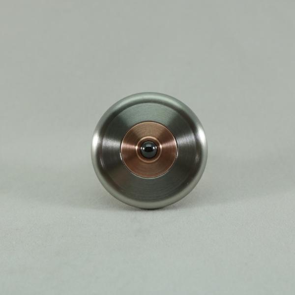 M3 - Brushed Stainless Steel and Copper Spinning Top Super Grip