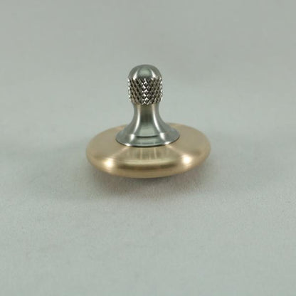 M3 - Brushed Phosphor Bronze and Titanium Spinning Top Knurled - Kemner Design