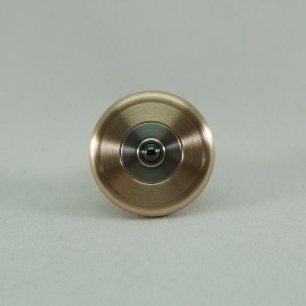M3 - Brushed Phosphor Bronze and Titanium Spinning Top Knurled