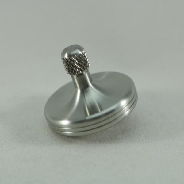 Brushed Stainless Steel Spinning Top by Kemner Design