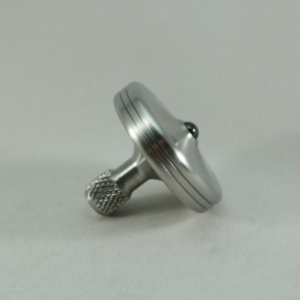 Kemner Design's S2 spinning top in brushed stainless steel