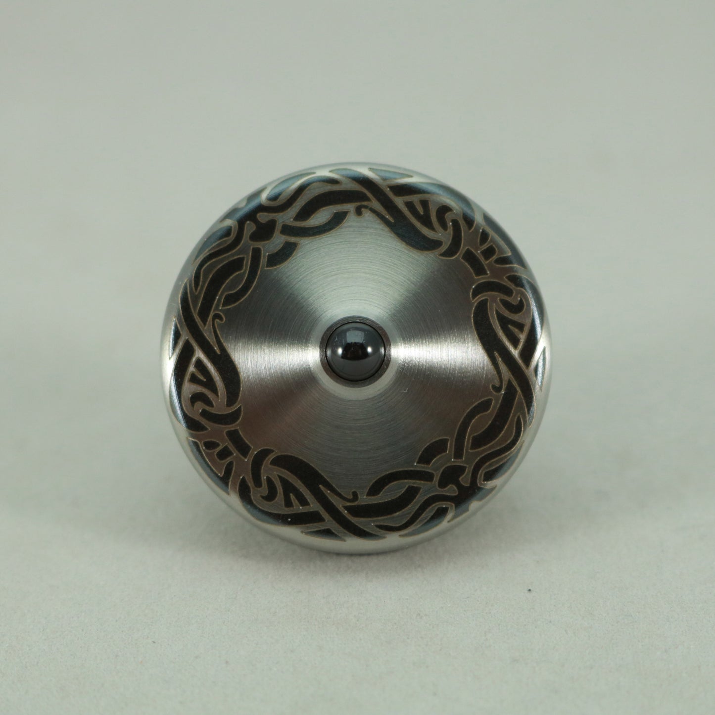 S2- Laser Etched Ribbon Design Stainless Steel Spinning Top