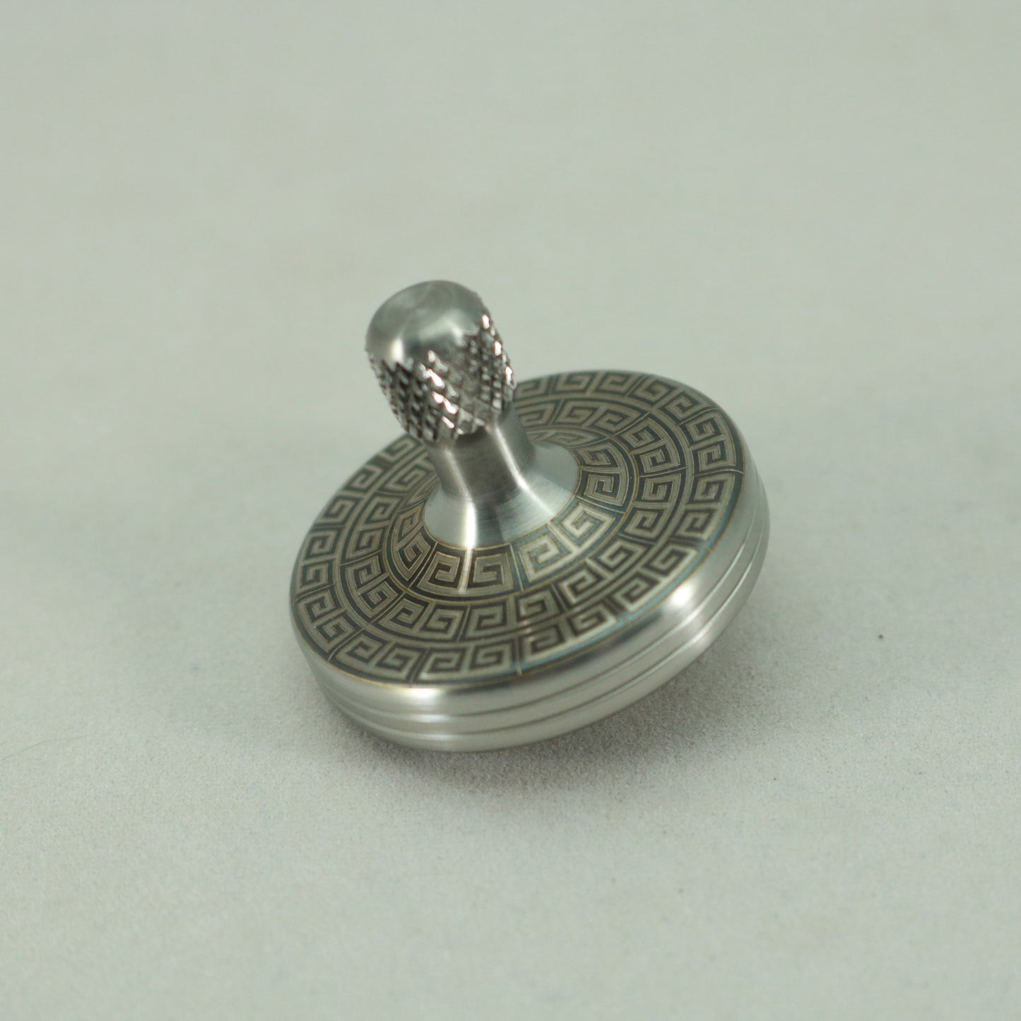 S2- Laser Etched Aztec Design Stainless Steel Spinning Top