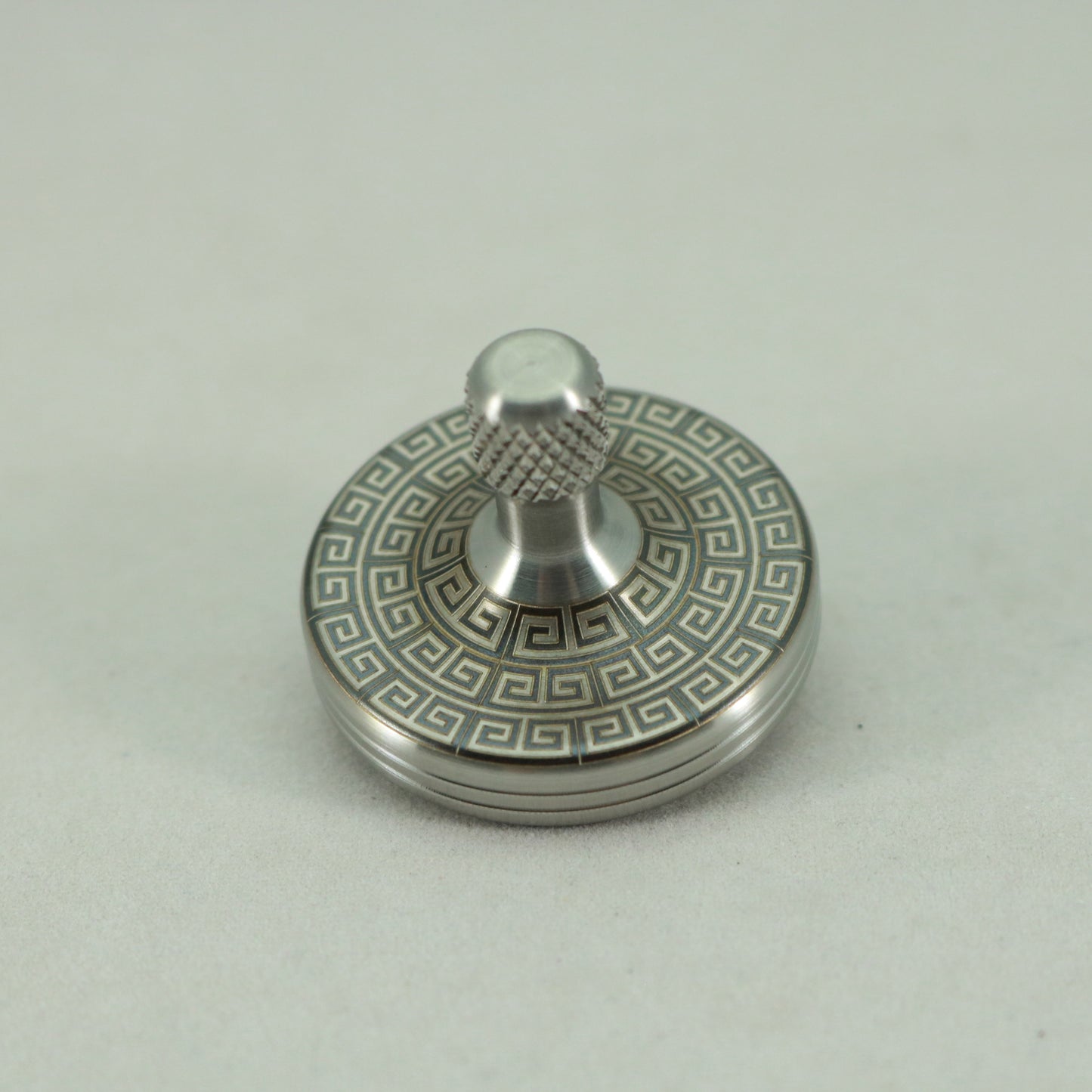 S2- Laser Etched Aztec Design Stainless Steel Spinning Top