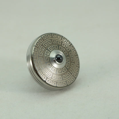 S2- Laser Etched Aztec Design Stainless Steel Spinning Top
