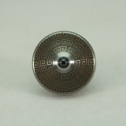 S2- Laser Etched Aztec Design Stainless Steel Spinning Top