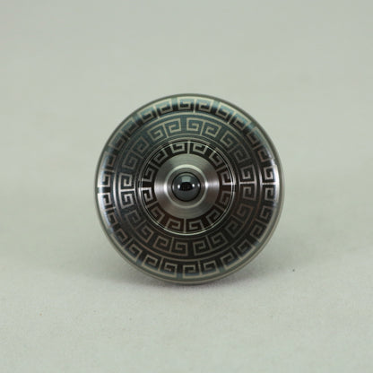 M3 - Laser Etched Aztec Design Stainless Steel Spinning Top