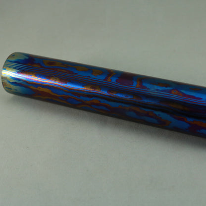 30 mm (1.181")   3 Alloy TwisTi Titanium Round Bar - 4 Way Mosaic Pattern 1 inch length