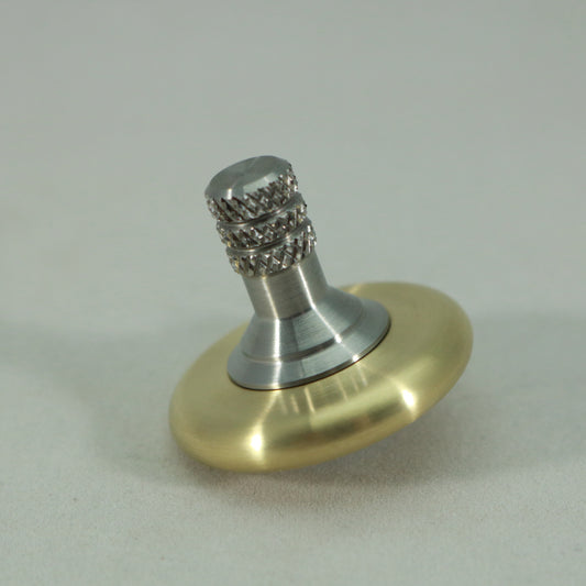 M2S - Brushed Brass and Stainless Steel Spinning Top