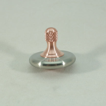 M3 - Brushed Stainless Steel and Copper Spinning Top Knurled