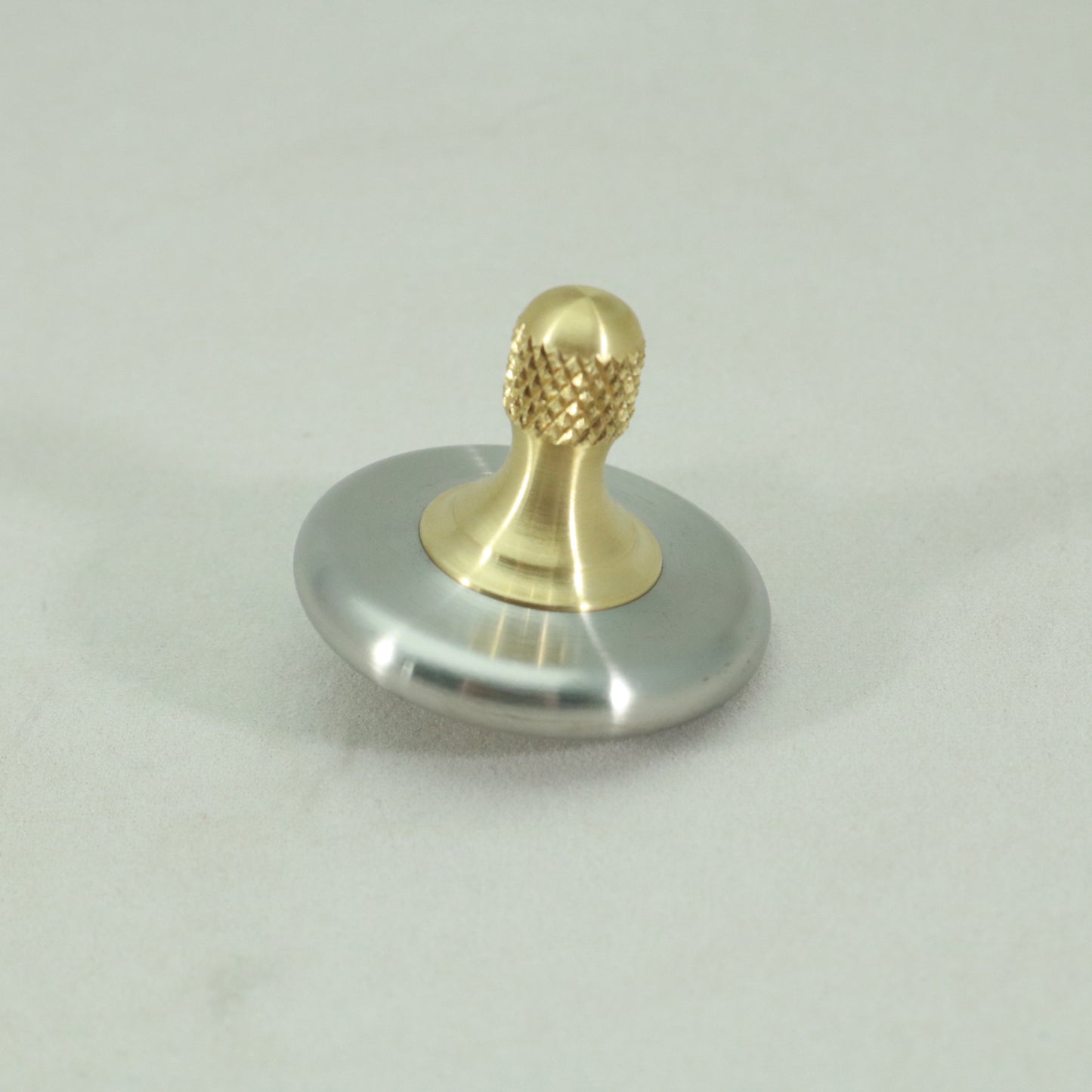 M3 - Brushed Stainless Steel and Brass Spinning Top