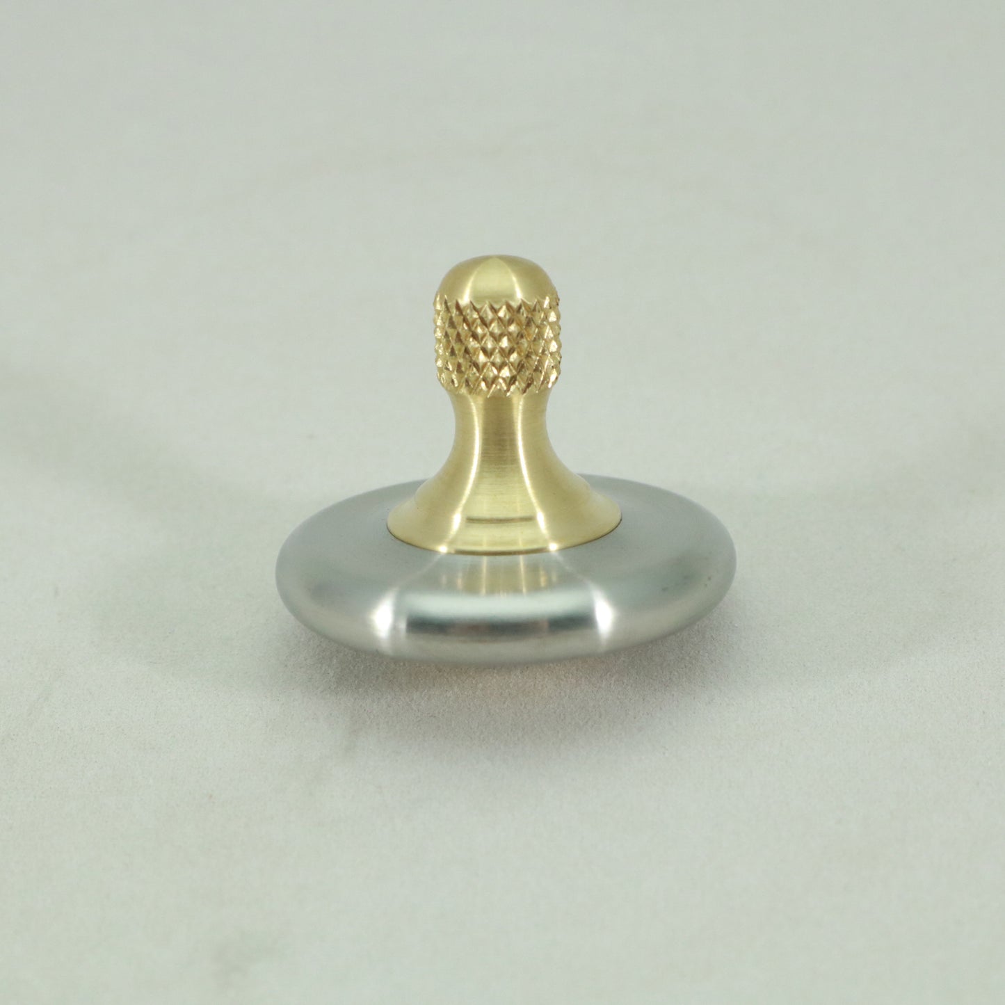 M3 - Brushed Stainless Steel and Brass Spinning Top