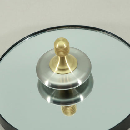 M3 - Brushed Stainless Steel and Brass Spinning Top - Kemner Design