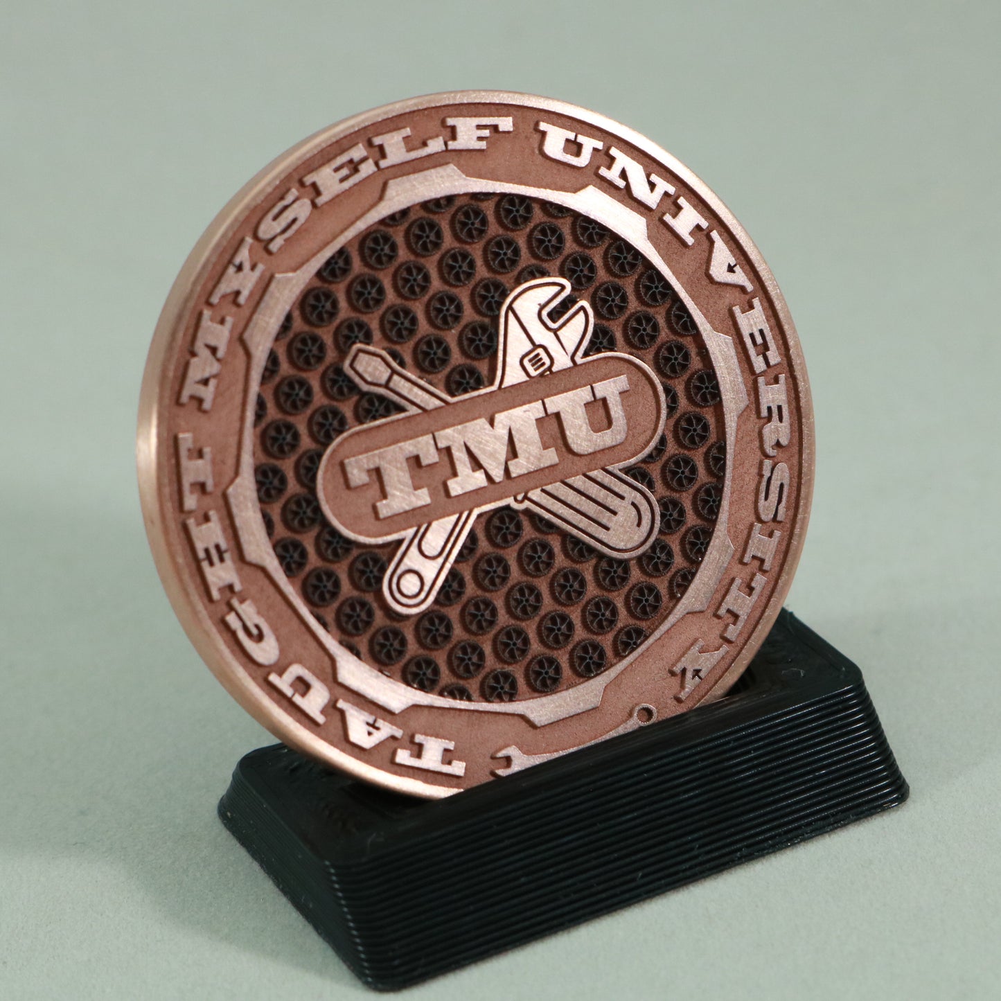 Taught Myself University Antique Finish Coin