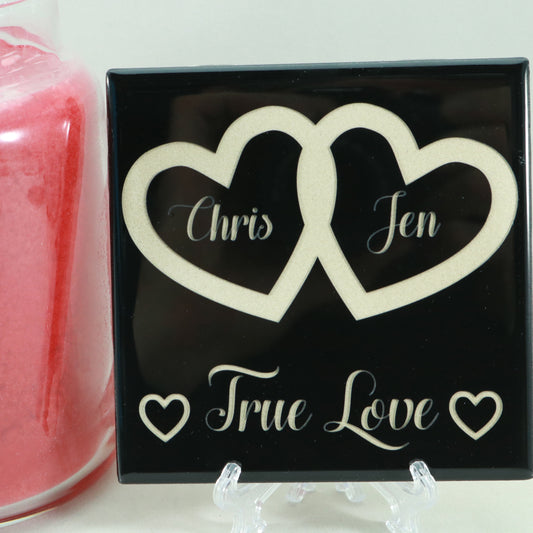 True Love - Laser Engraved Ceramic Tile